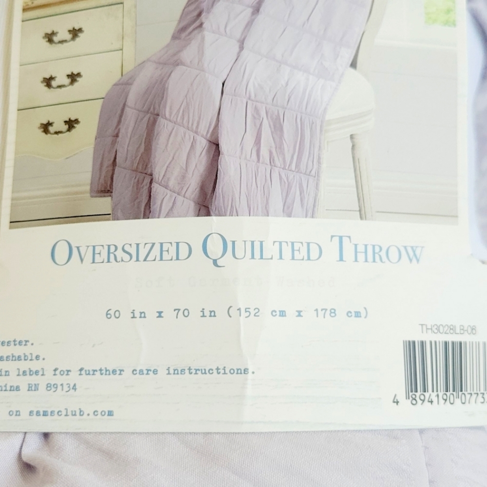 Oversized new quilted throw